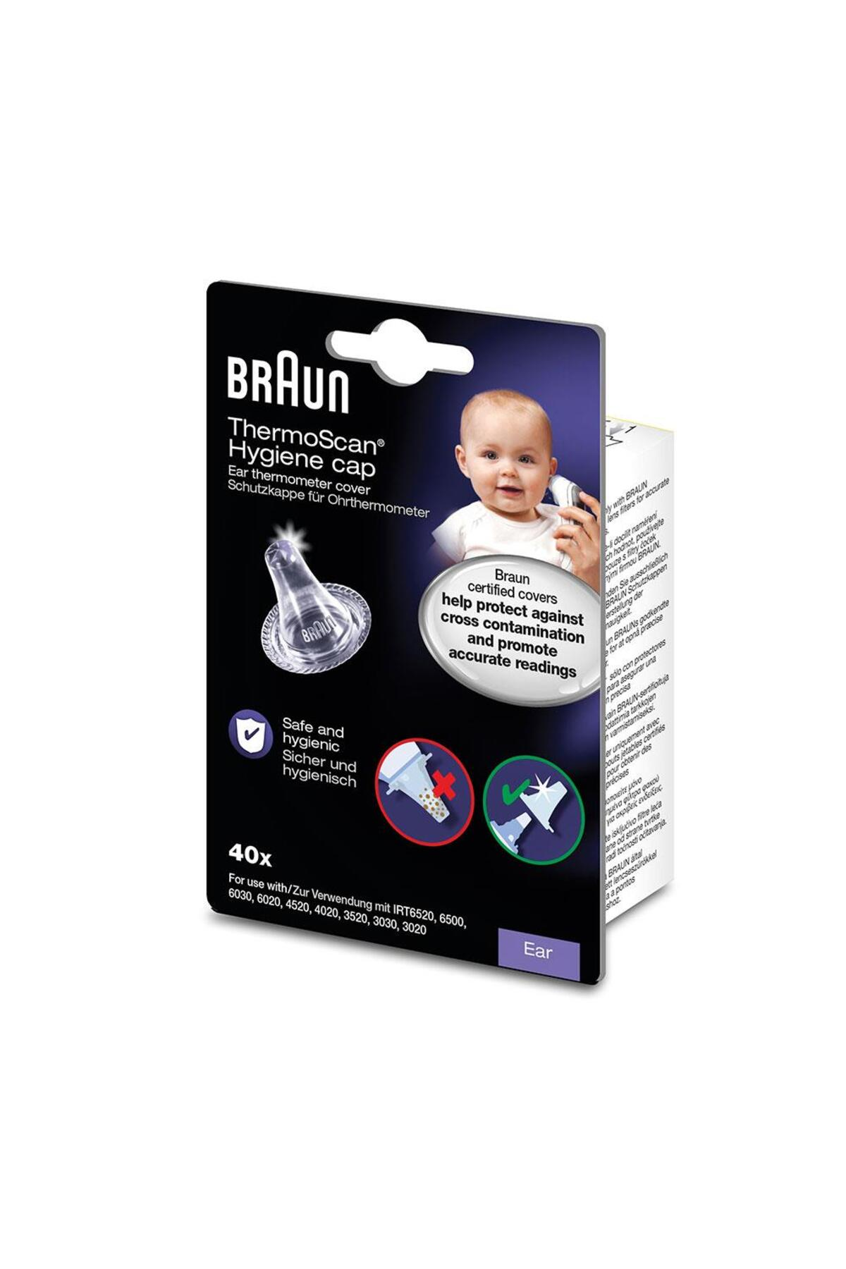 Tappo igienico Braun Thermoscan con immagine di bambino, 40 pezzi.