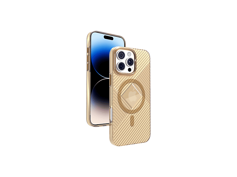 NEWFACE iPhone 16 Pro Max Uyumlu Stella Pc Sert Magsafe Telefon Kılıfı Gold