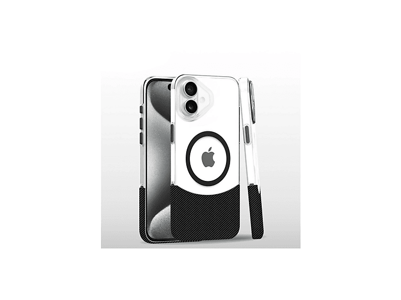 NEWFACE iPhone 16 Uyumlu Carbon Puzzle Magsafe Kapak Telefon Kılıfı Siyah