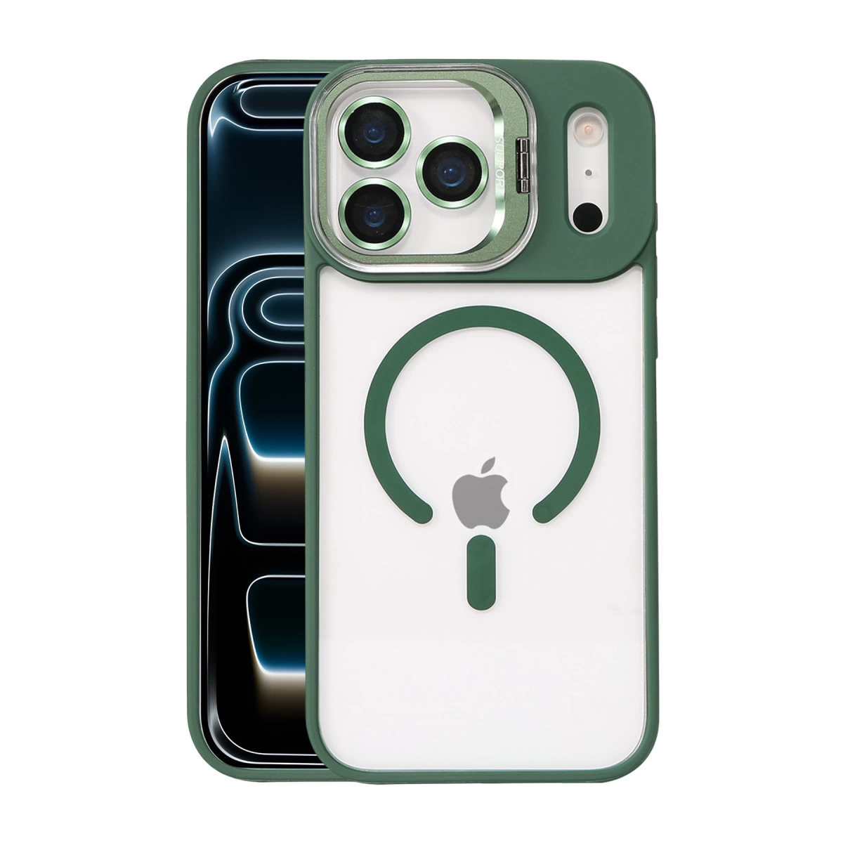 NEWFACE iPhone 17 Pro Max Uyumlu Remim Lensli Magsafe Standlı
