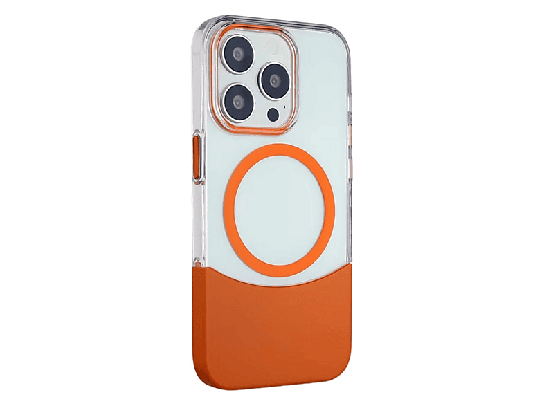 NEWFACE iPhone 14 Pro Max Uyumlu Pc Suit Magsafe Kapak Telefon Kılıfı Turuncu