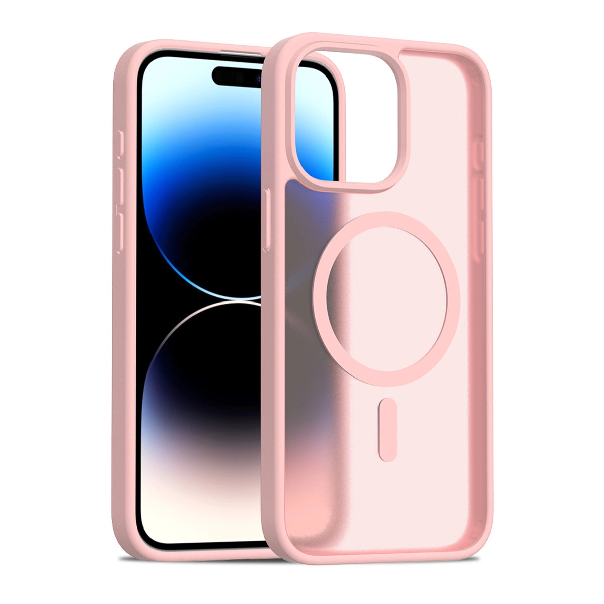 NEWFACE iPhone 15 Pro Uyumlu Jota Magsafe Kapak Telefon Kılıfı Pudra