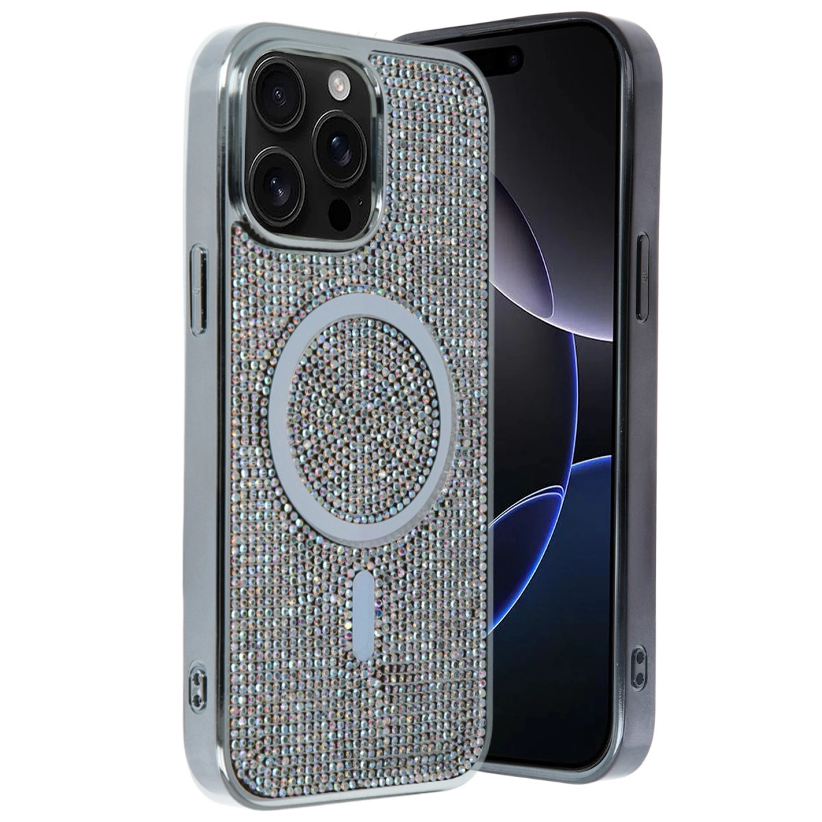 NEWFACE iPhone 15 Pro Uyumlu Helen Magsafe Kapak Telefon Kılıfı Rainbow