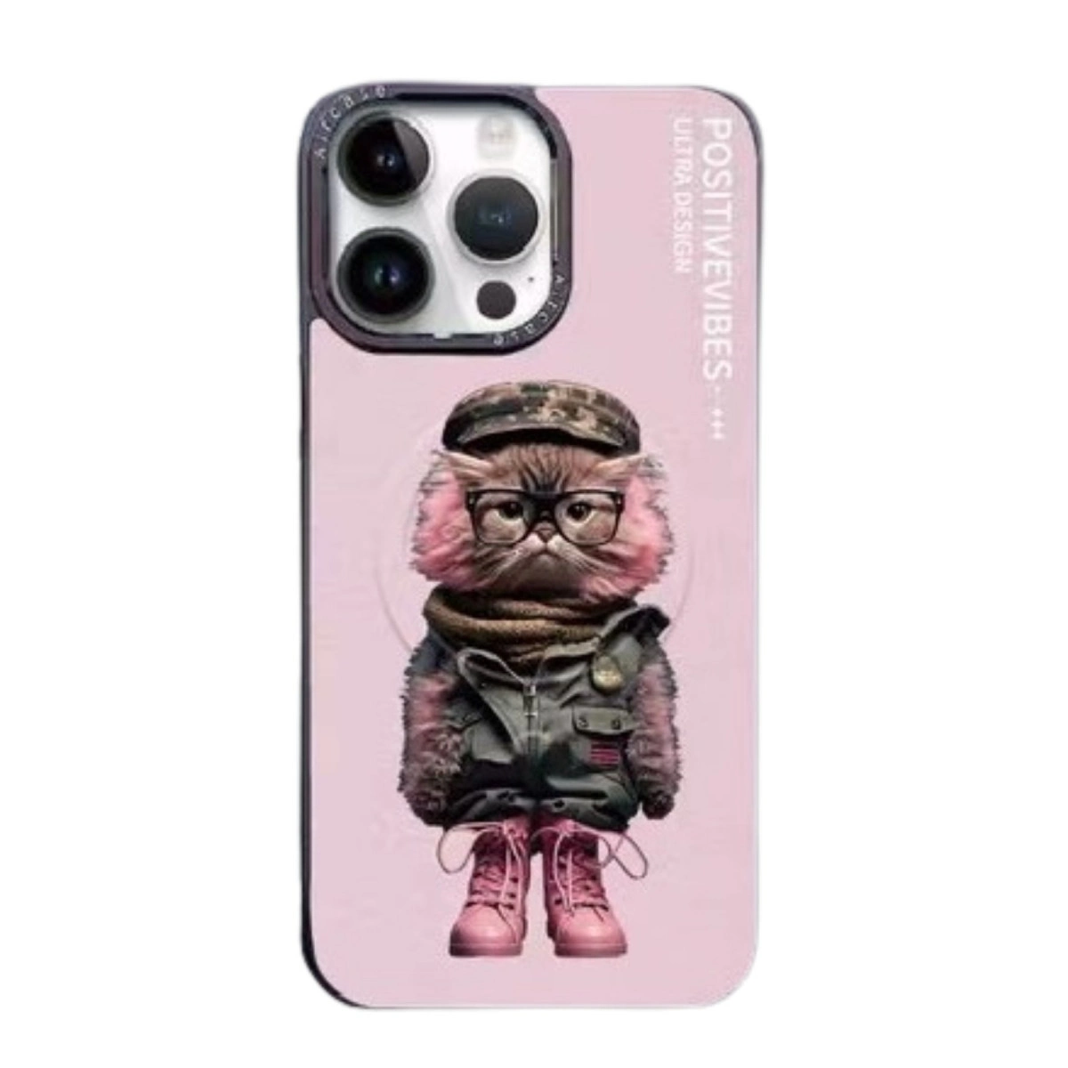 NEWFACE iPhone 14 Pro Uyumlu Fun Magsafe Kapak Telefon Kılıfı Pembe