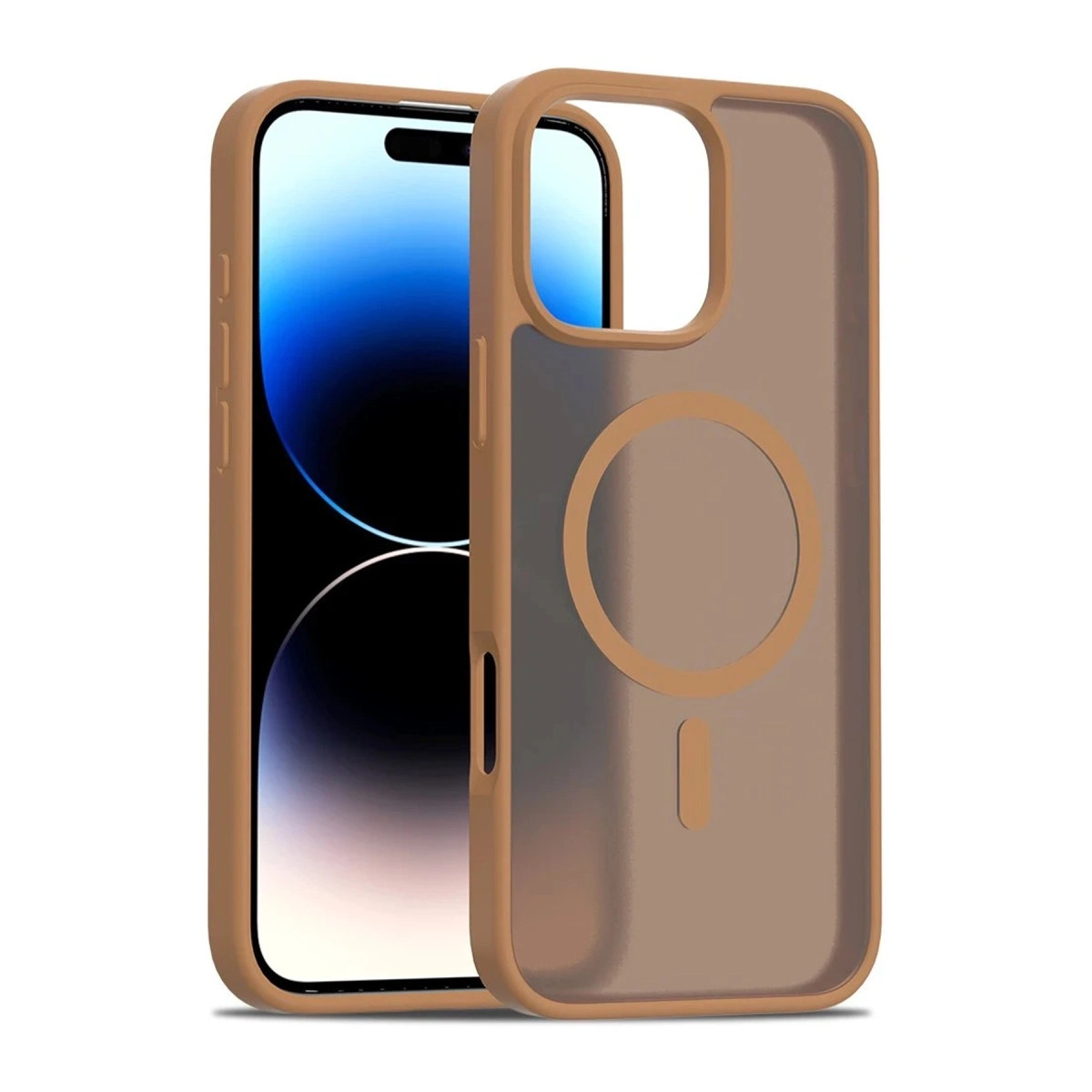 NEWFACE iPhone 16 Pro Max Uyumlu Jota Magsafe Kapak Telefon Kılıfı Çöl Titanyum