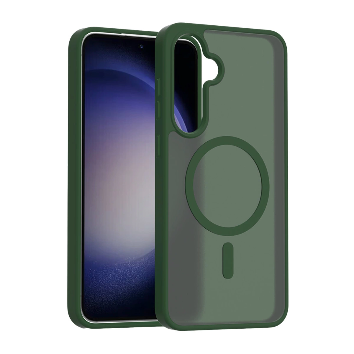 NEWFACE Samsung Galaxy A26 Uyumlu Jota Magsafe Kapak Telefon Kılıfı Koyu Yeşil