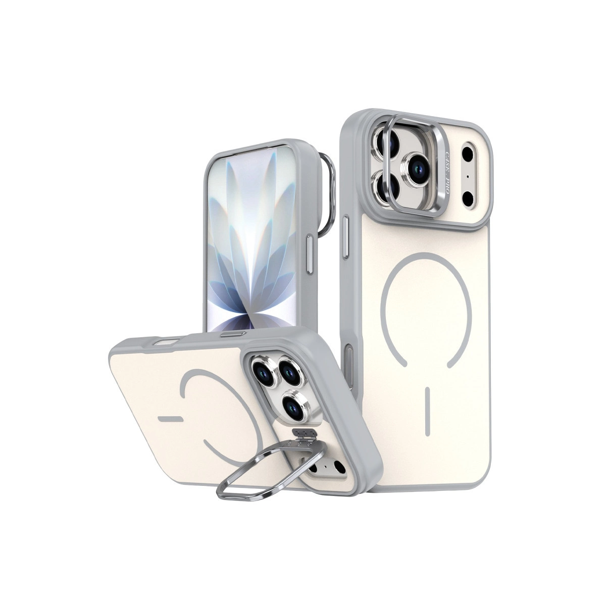 NEWFACE iPhone 17 Pro Uyumlu Flexa Magsafe Kapak Telefon Kılıfı Beyaz