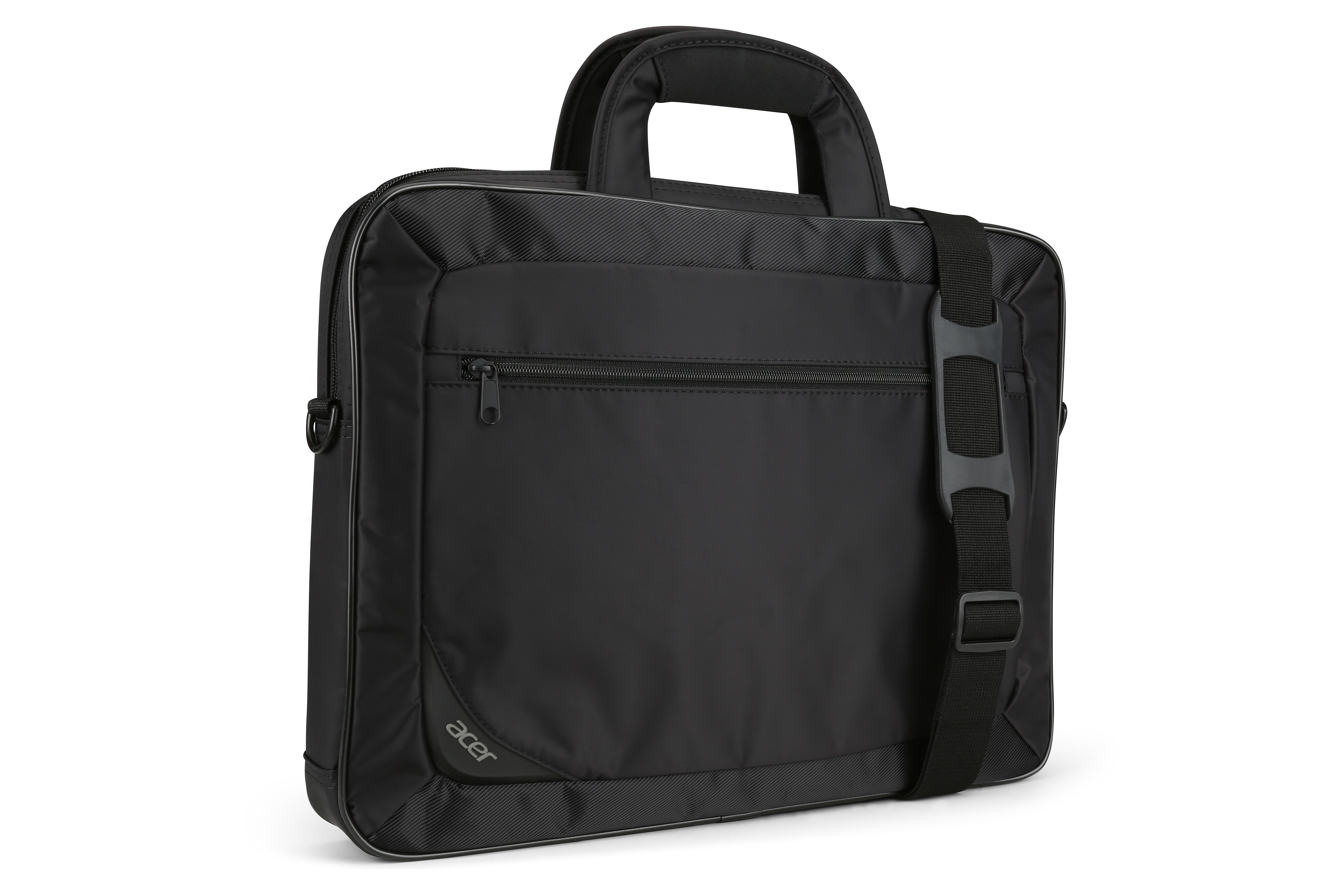 Sacoche noire pour ordinateur portable avec poignées et bandoulière, logo Acer.
