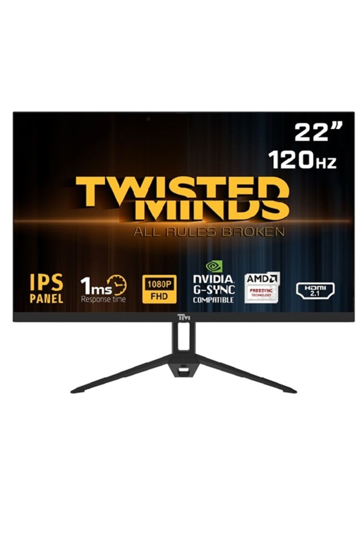 TWISTED MINDS TM22FHD120IPS IPS 22 inç Full-HD 1 ms 120 Hz Gaming Monitör Siyah
