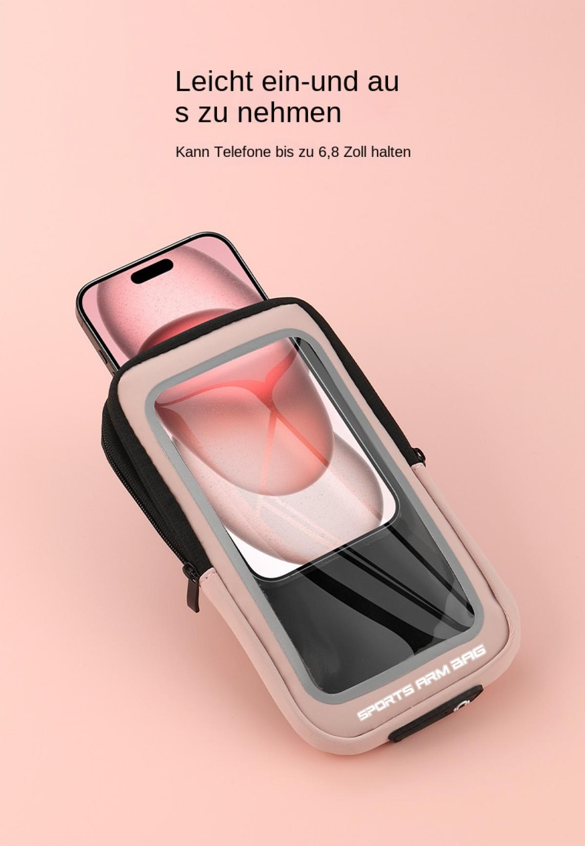Sportarmtasche für Telefone bis 6,8 Zoll, leicht zu bedienen.