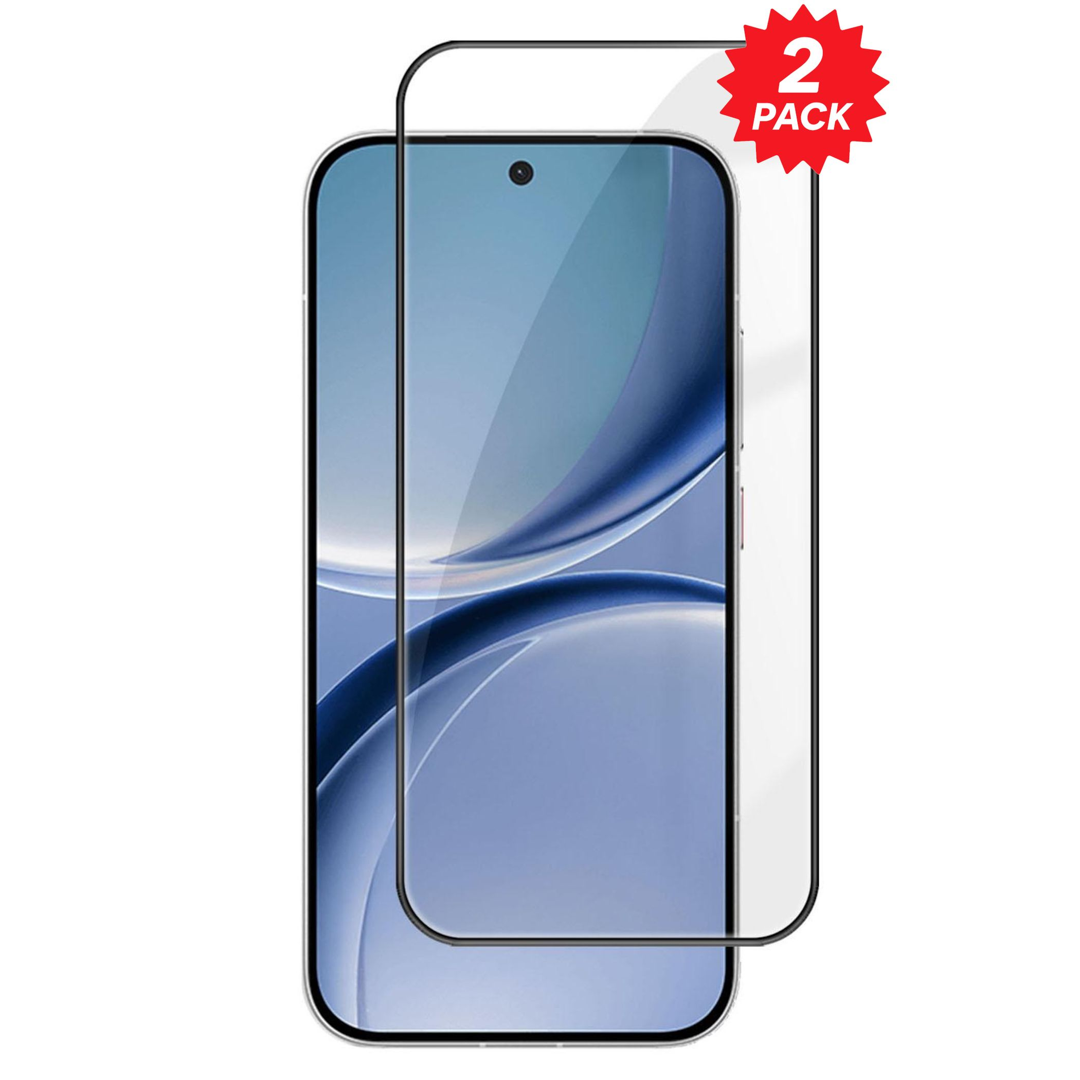 Zwei Displayschutzfolien für ein Smartphone, eine liegt auf der anderen.
