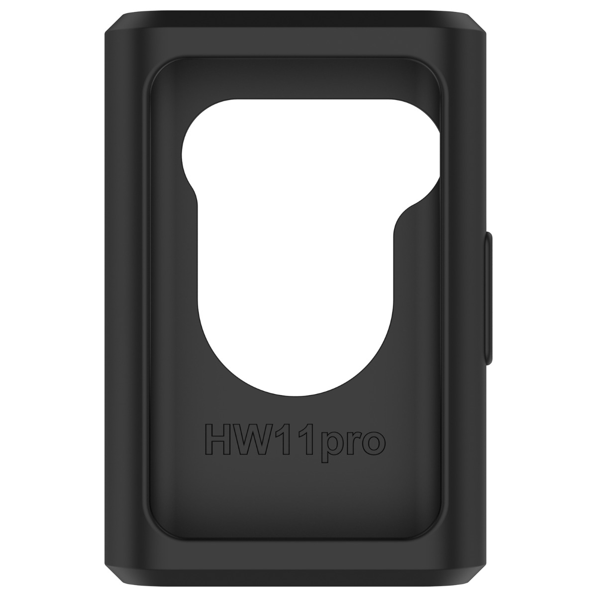 Telaio nero per telefono con testo "HW11pro" e apertura.