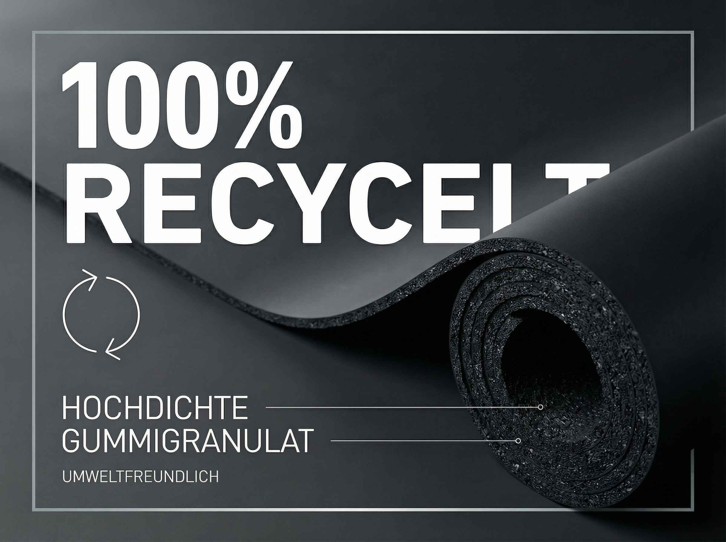 100% recyceltes Hochdichtes Granulat. Umweltfreundlich.