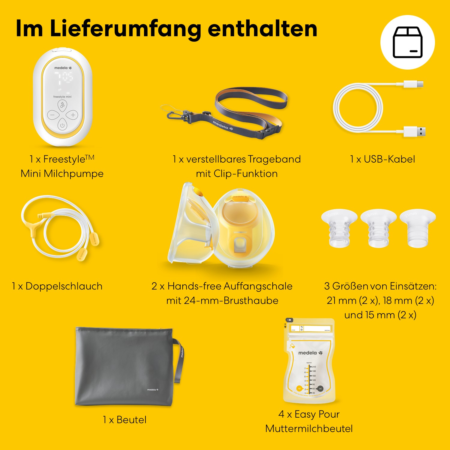 MEDELA Freestyle Mini Hands-free Doppelmilchpumpe wei | MediaMarkt