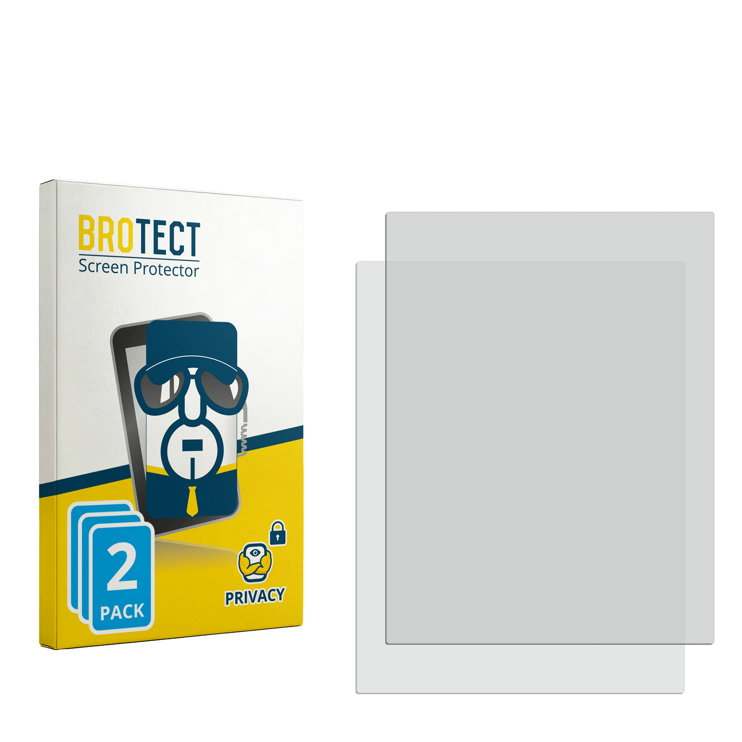 BROTECT Sichtschutzfolien-Verpackung mit zwei transparenten Schutzfolien.