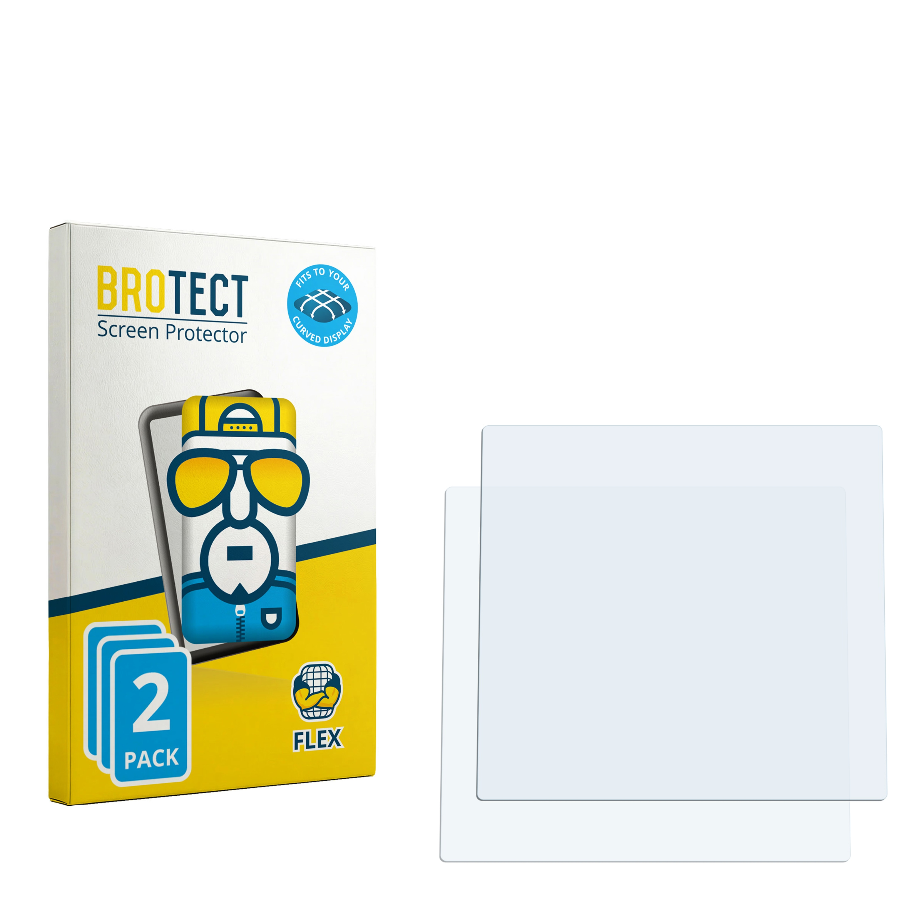 Verpackung von BROTECT Displayschutzfolien mit zwei Folien.