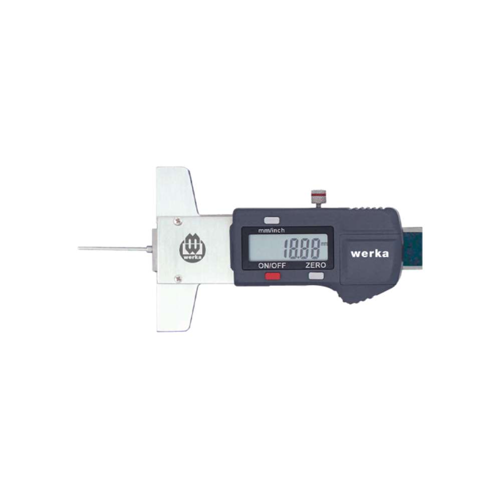 10.88 mm gösteren LCD ekranlı dijital derinlik ölçer.
