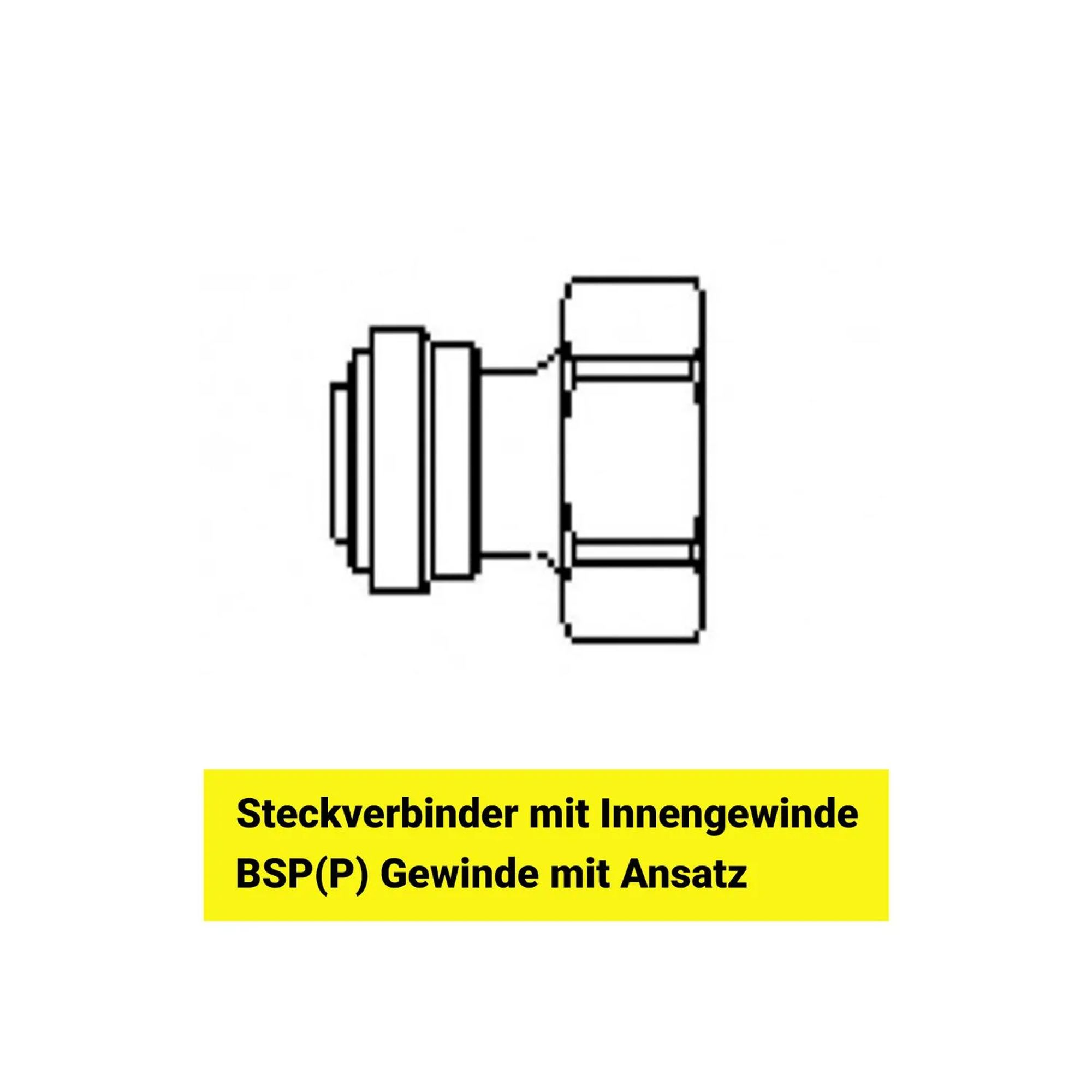 Connector met binnendraad BSP(P) met spie.
