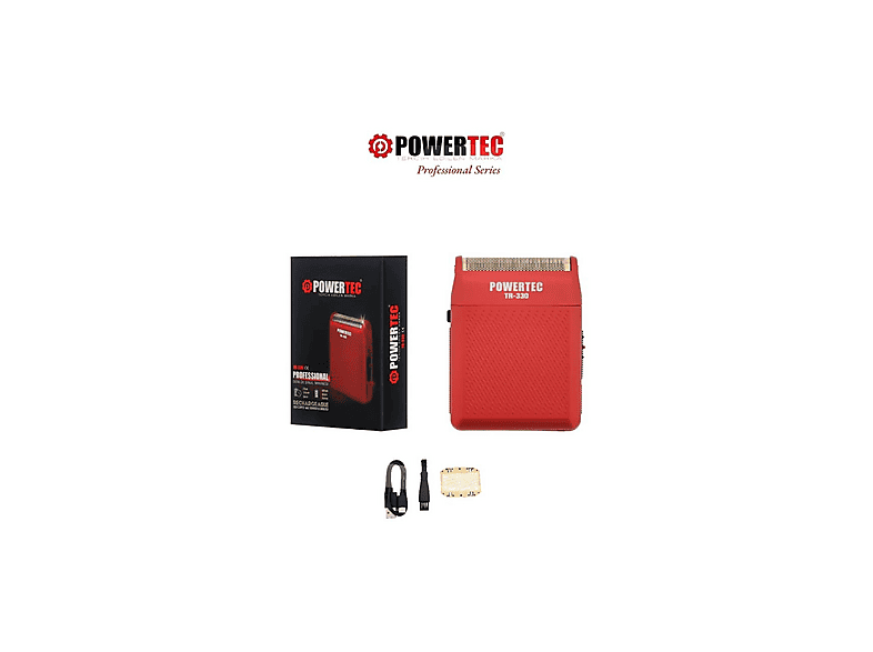 POWERTEC TR-330 Günlük Sakal Tıraş Makinası Kırmızı
