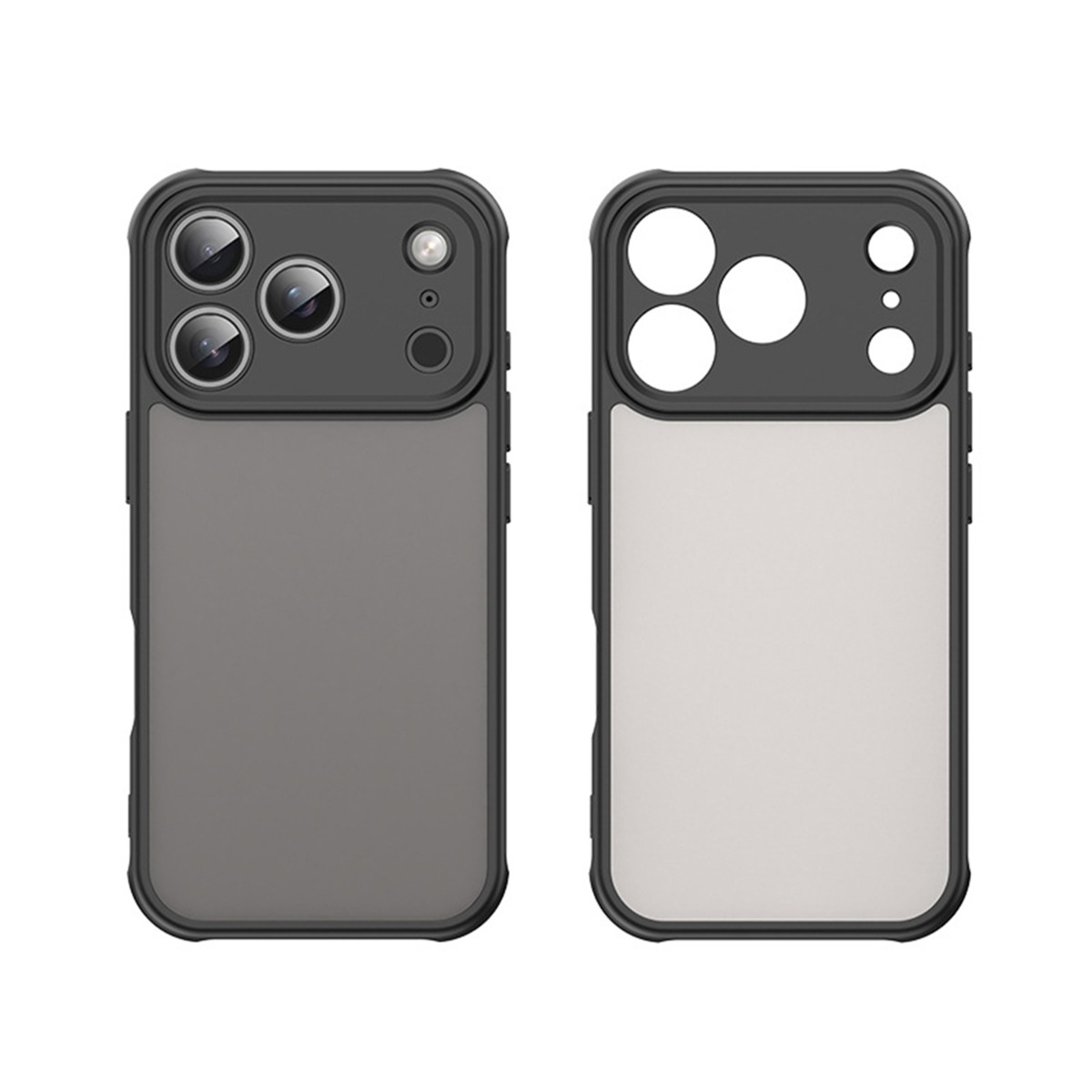 Due cover per telefono nere una accanto all'altra.