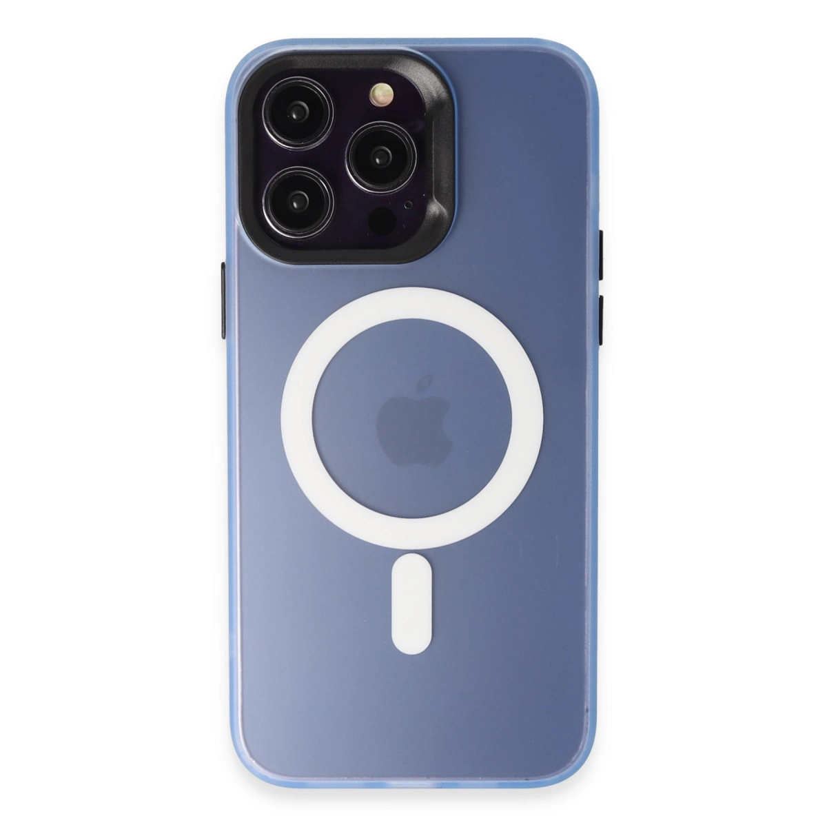 NEWFACE iPhone 15 Pro Max Uyumlu   Mateks Magsafe Kapak Telefon Kılıfı Sierra Blue