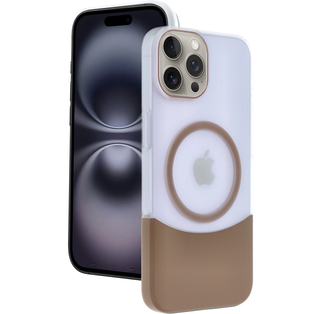 NEWFACE iPhone 15 Pro Max Uyumlu Velar Magsafe Kapak Telefon Kılıfı Çöl Titanyum