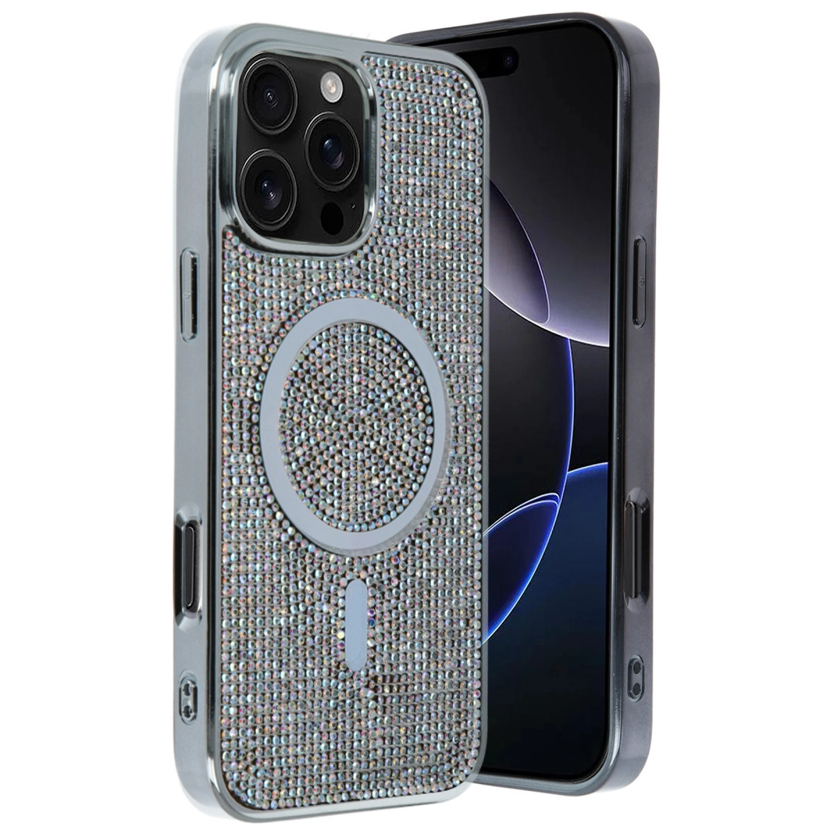 NEWFACE iPhone 16 Pro Max Uyumlu Helen Magsafe Kapak Telefon Kılıfı Rainbow