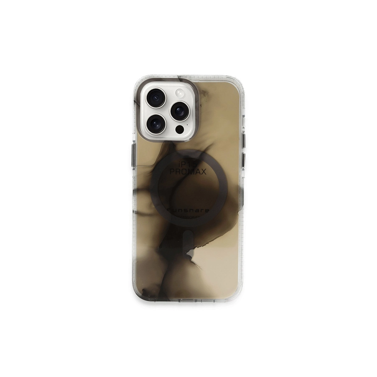 iPhone 13 Pro Max için mermer desenli şeffaf kılıf.