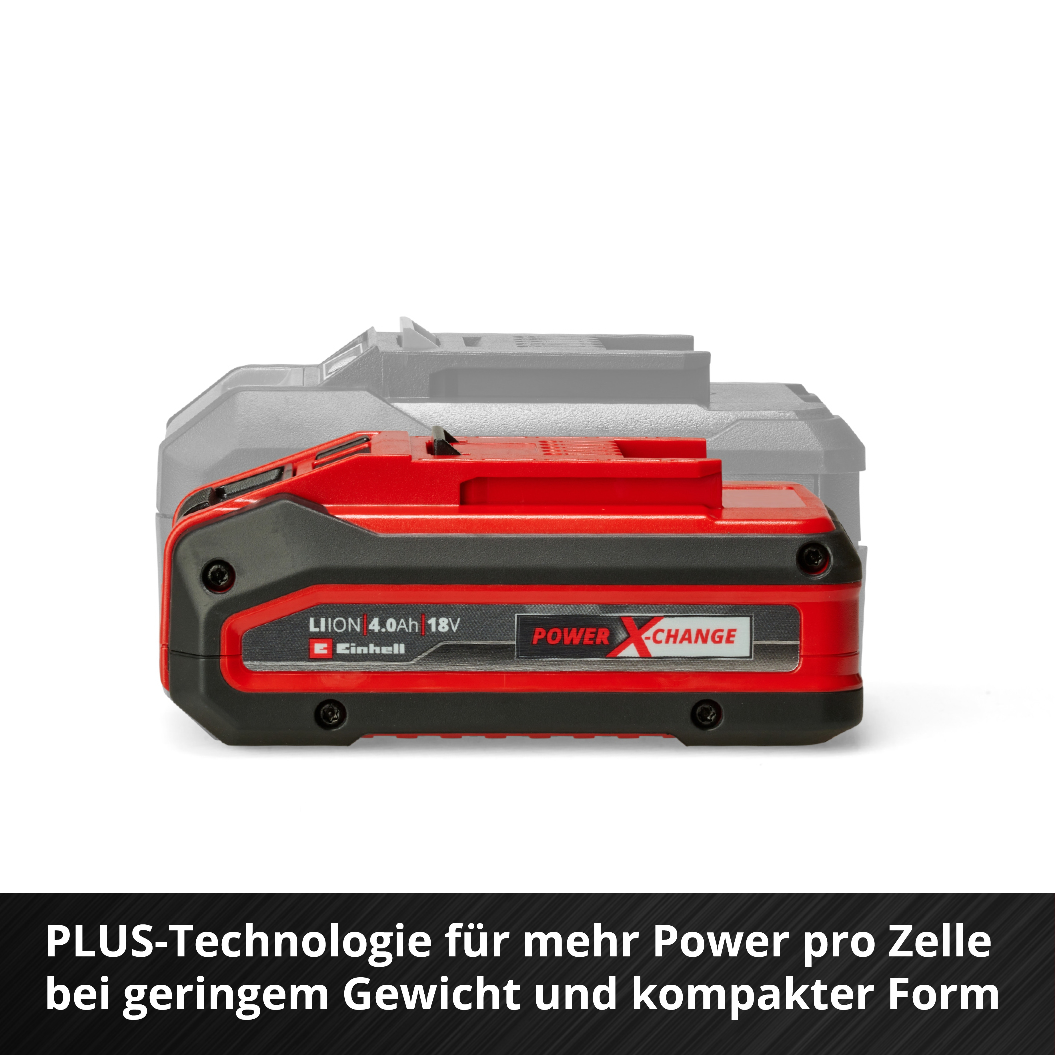 Batteria rossa e nera 18V Li-Ion 4.0Ah Power-X-Change