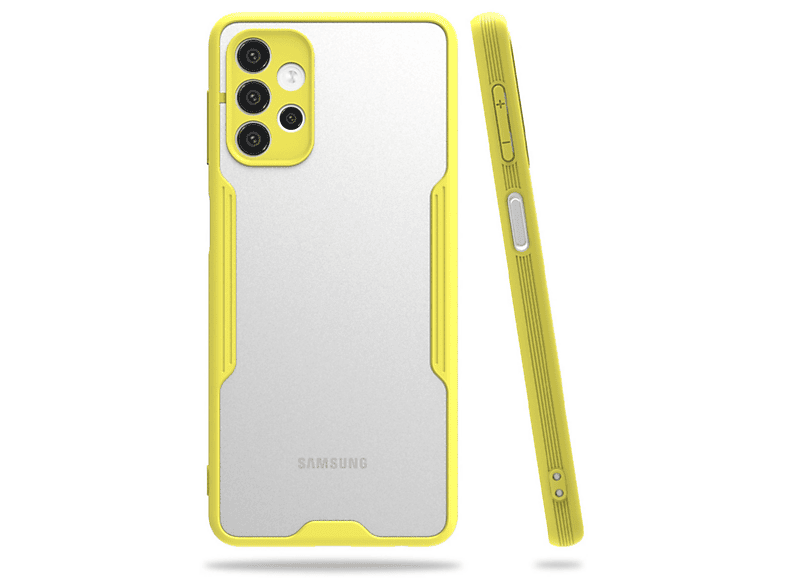 NEWFACE Samsung Galaxy A52 Uyumlu Platin Silikon Telefon Kılıfı Sarı