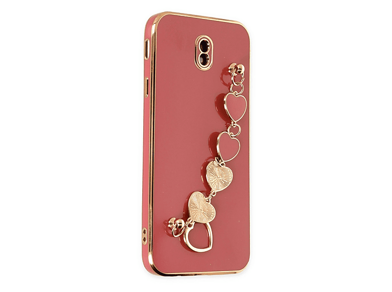 NEWFACE Samsung Galaxy J7 Pro / J730 Uyumlu Esila Silikon Telefon Kılıfı Kırmızı