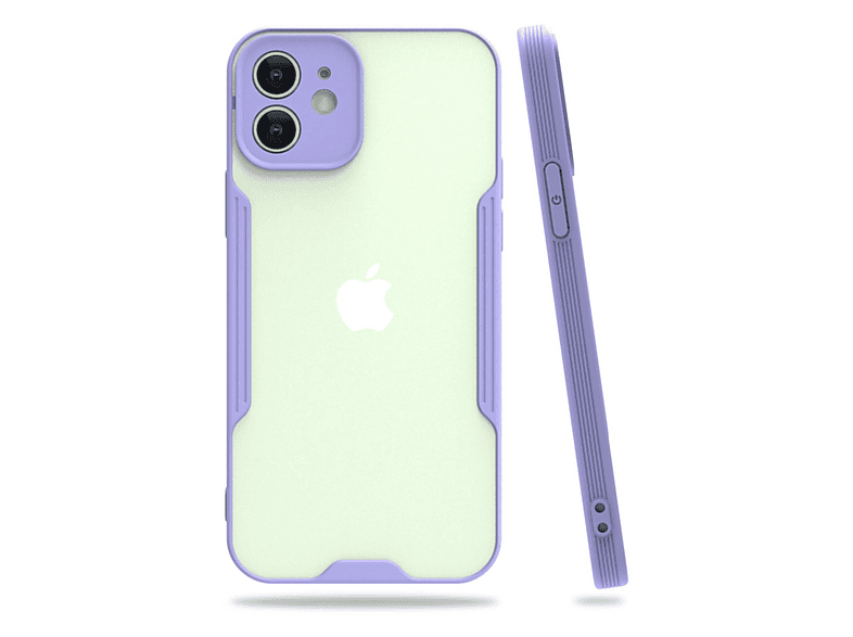 NEWFACE iPhone 12 Uyumlu Platin Silikon Telefon Kılıfı Lila