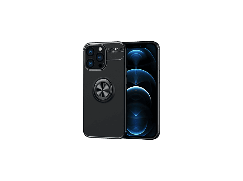 NEWFACE iPhone 13 Pro Max Uyumlu Range Yüzüklü Silikon Telefon Kılıfı Siyah