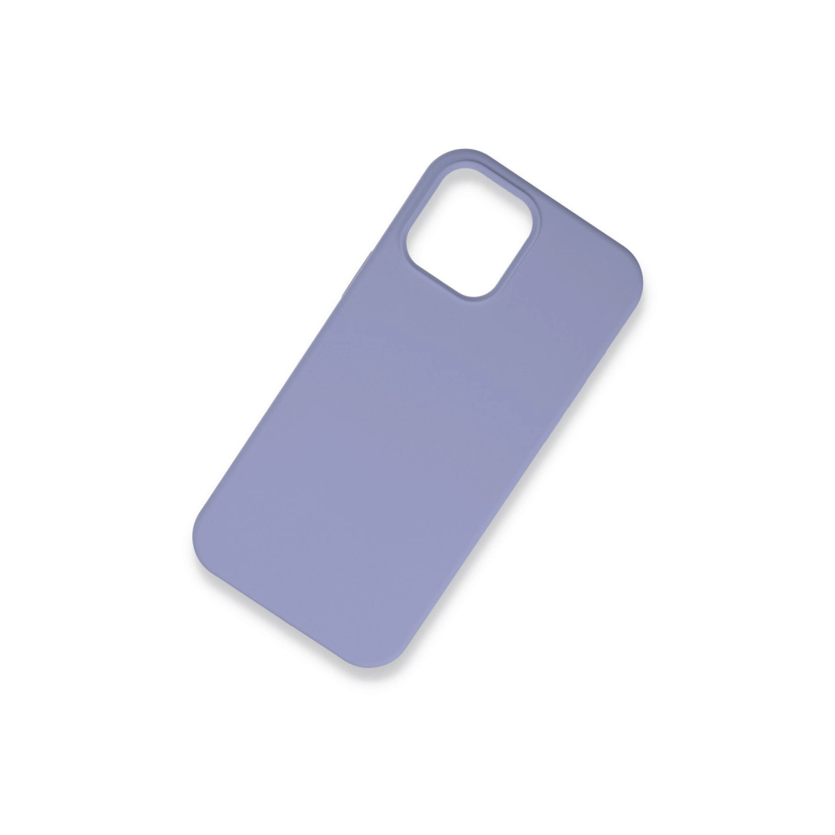 Kamera kesimli mor telefon kılıfı beyaz zeminde duruyor.