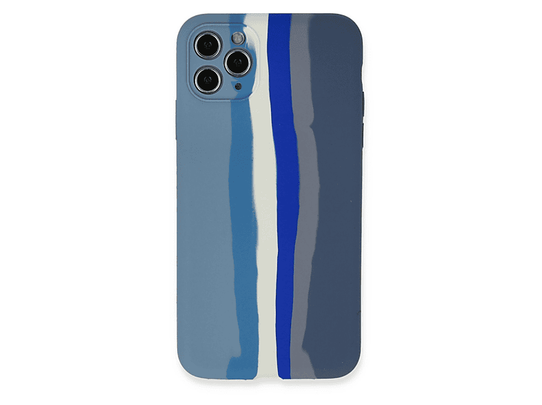 NEWFACE iPhone 11 Pro Uyumlu Ebruli Lansman Silikon Telefon Kılıfı Mavi