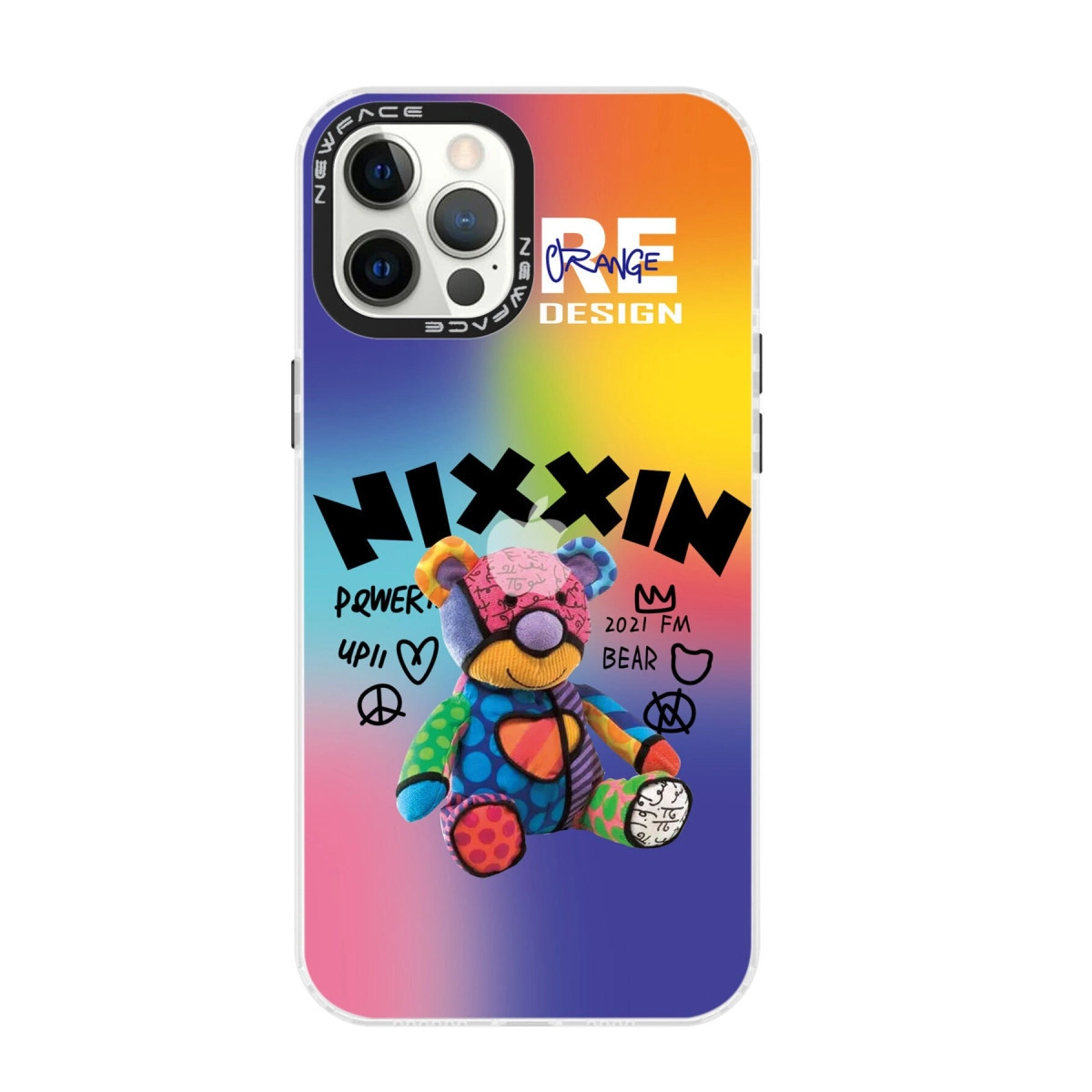 NEWFACE iPhone 12 Pro Max Uyumlu Estoril Desenli Kapak Telefon Kılıfı Çok Renkli