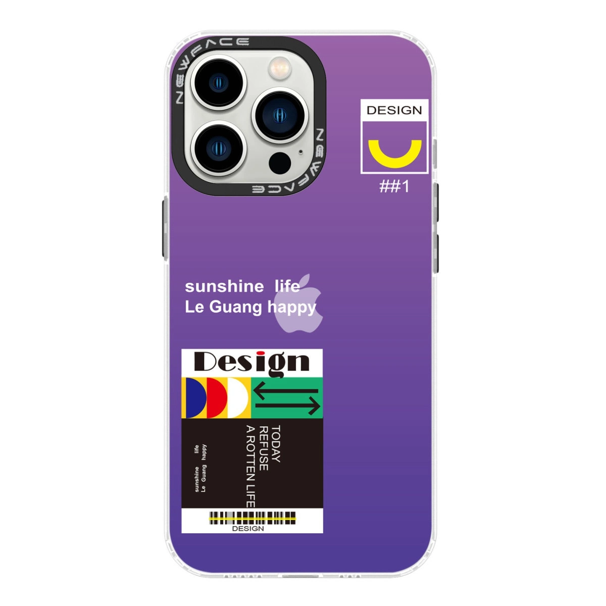 NEWFACE iPhone 13 Pro Uyumlu Estoril Desenli Kapak Telefon Kılıfı Çok Renkli