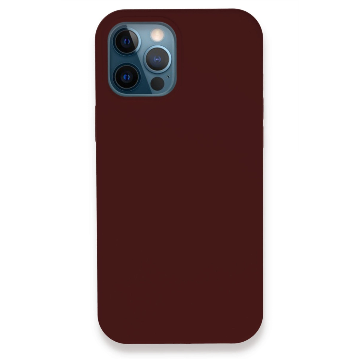 NEWFACE iPhone 12 Pro Uyumlu Lansman Legant Silikon Telefon Kılıfı Bordo