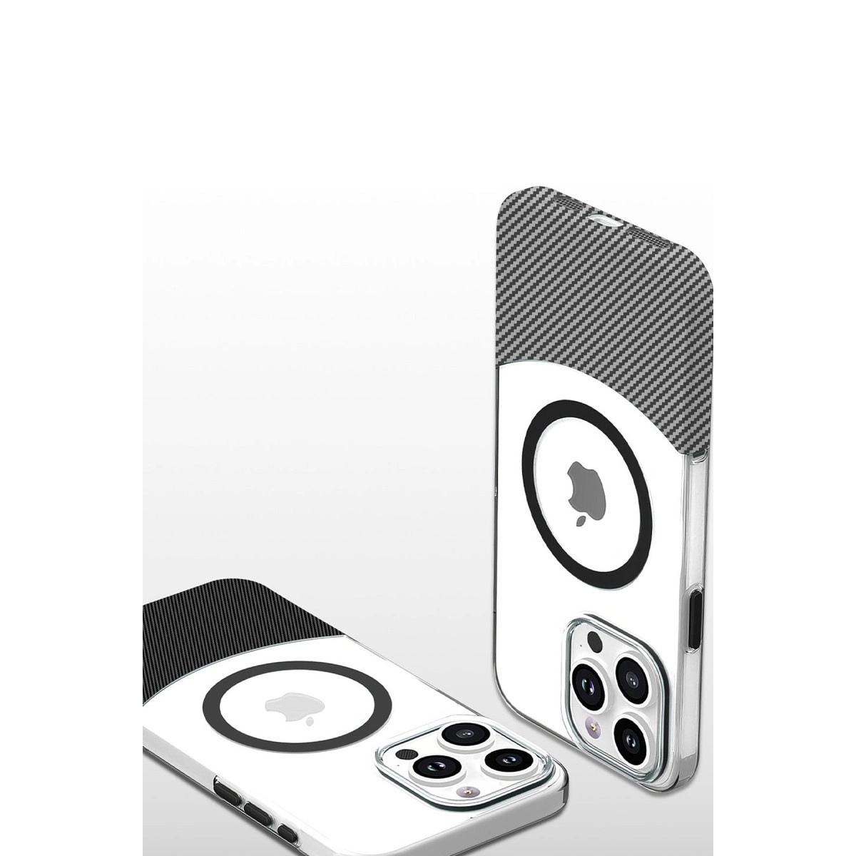 NEWFACE iPhone 16 Pro Uyumlu Carbon Puzzle Magsafe Kapak Telefon