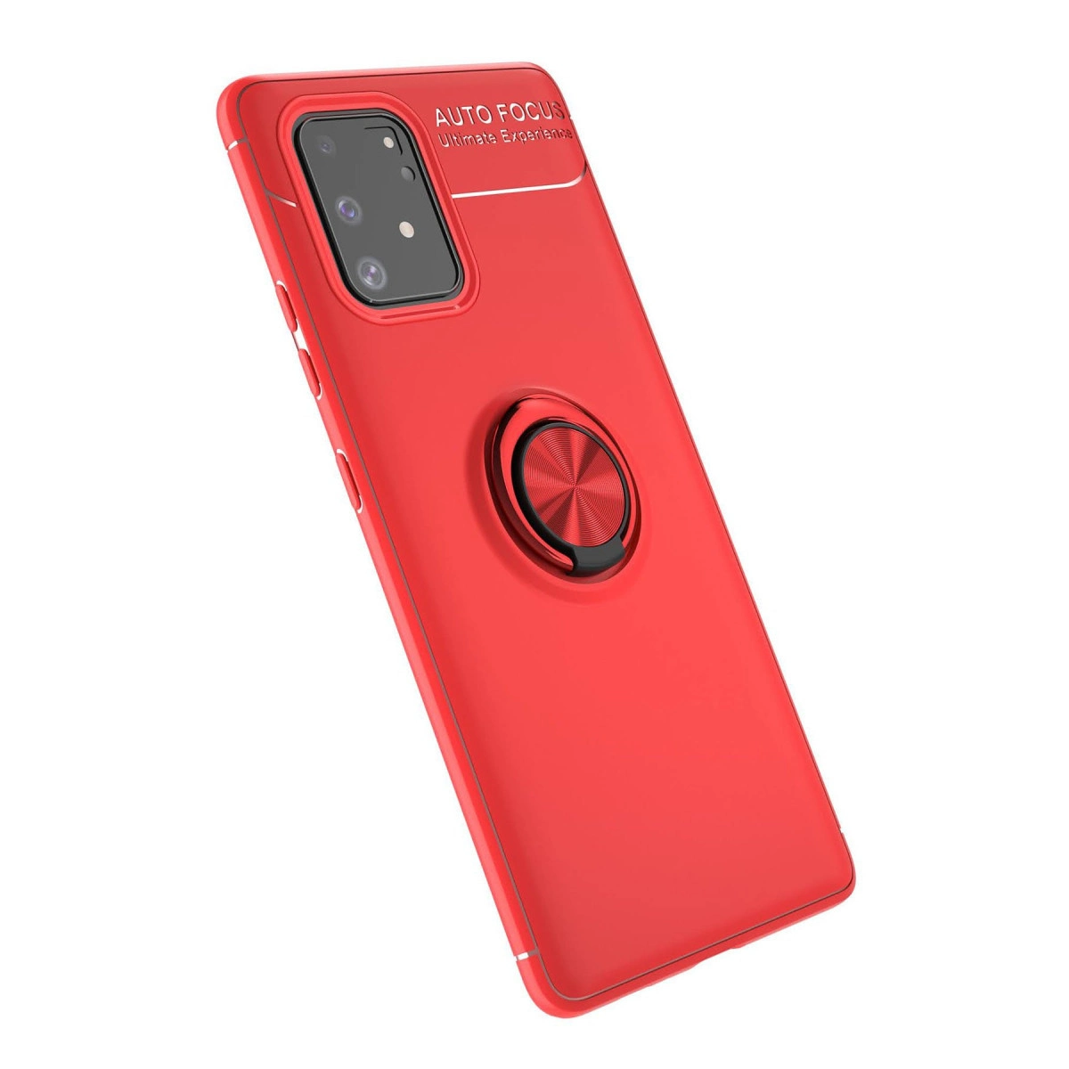 Kamera kesimli, halka tutuculu kırmızı telefon kılıfı.