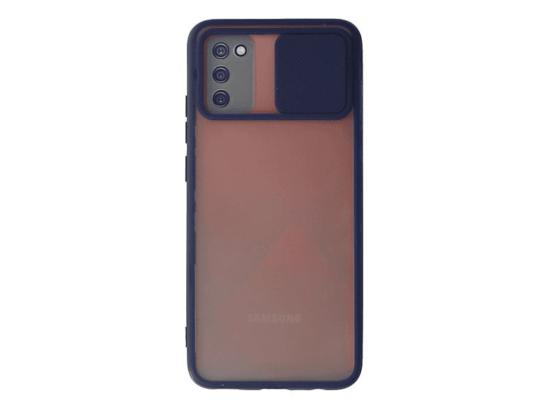 NEWFACE Samsung Galaxy A03S Uyumlu Palm Buzlu Kamera Sürgülü Silikon Telefon Kılıfı Lacivert
