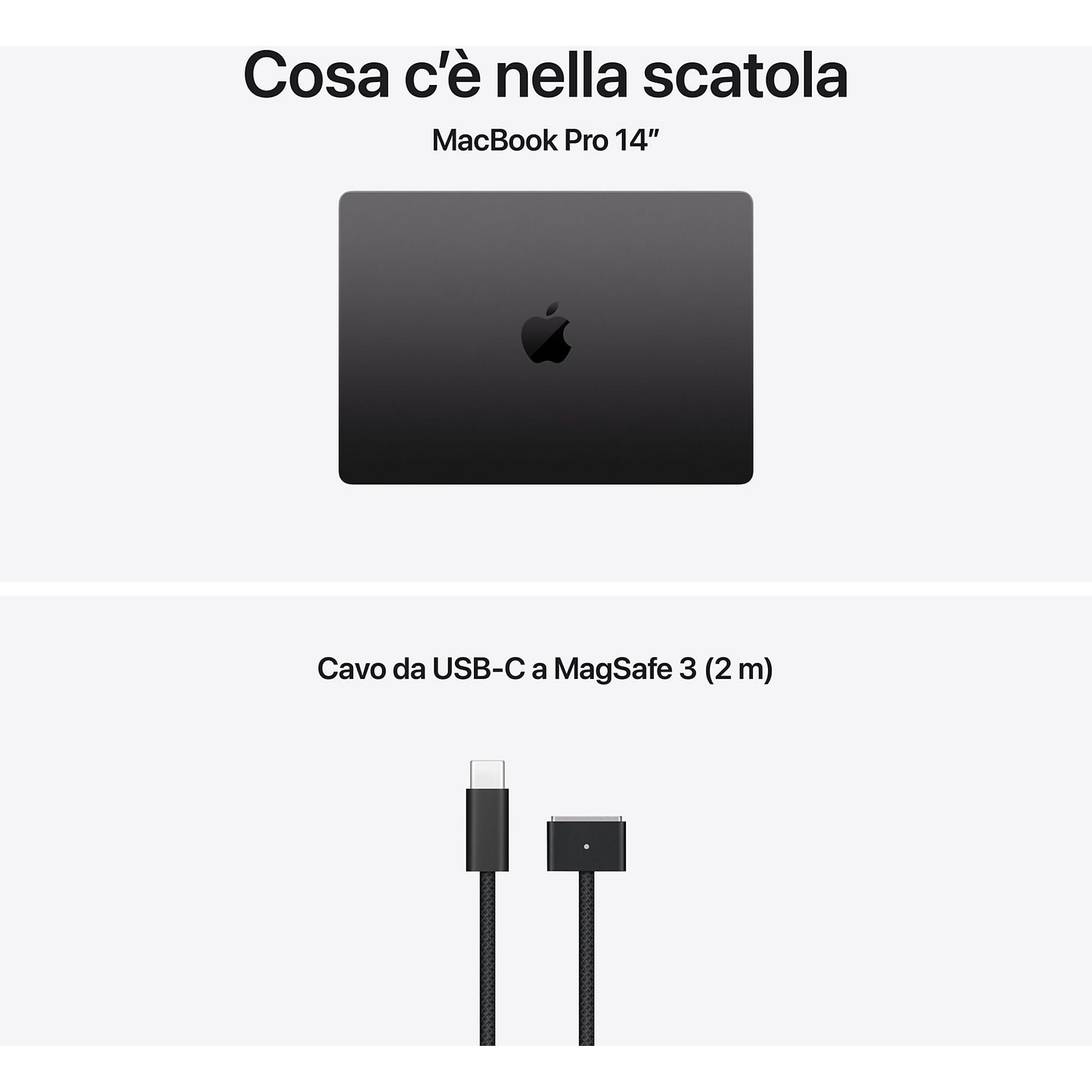 MacBook Pro 14" i kabel USB-C do MagSafe 3.