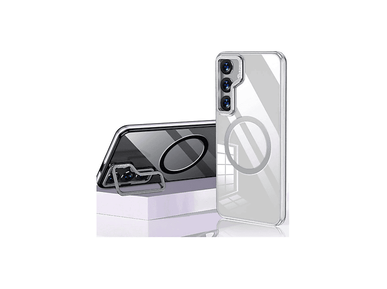 NEWFACE Samsung Galaxy S24 Uyumlu Crystal Magsafe Kapak Telefon Kılıfı Şeffaf
