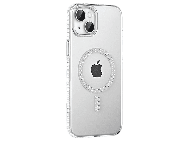 NEWFACE iPhone 14 Uyumlu Move Taşlı Magsafe Kapak Telefon Kılıfı Natural Grey