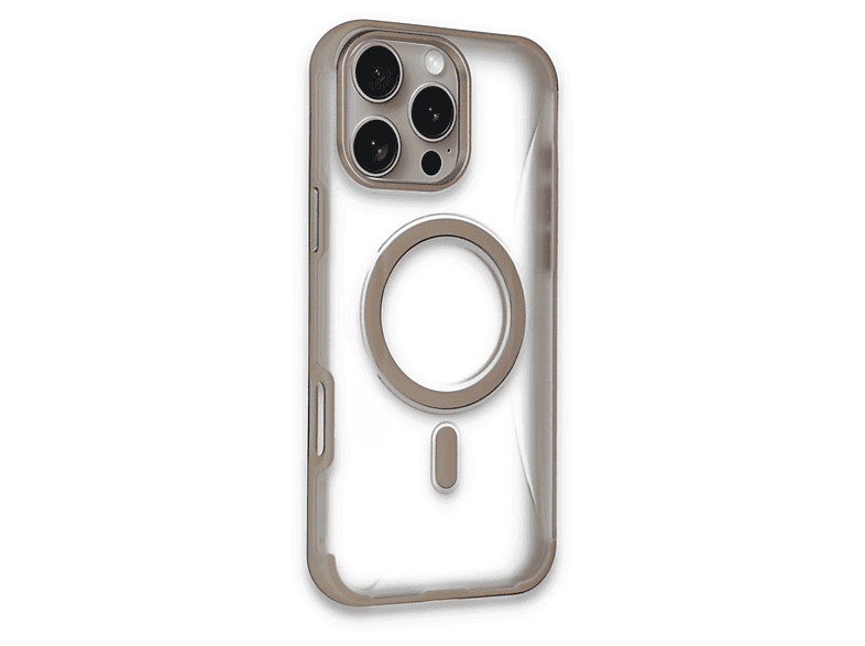 NEWFACE iPhone 14 Pro Max Uyumlu Hilton Magsafe Kapak Telefon Kılıfı Gold