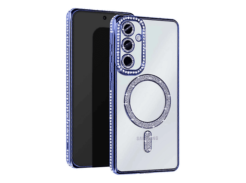 NEWFACE Samsung Galaxy S25 Edge Uyumlu Joke Simli Magneticsafe Telefon Kılıfı Mavi