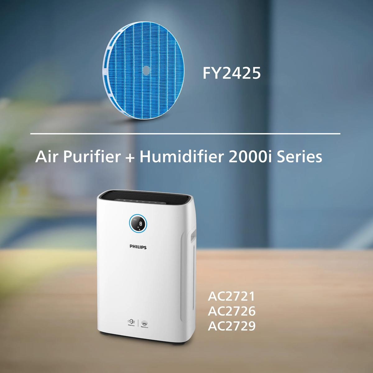 Purificatore d'aria + Umidificatore 2000i Bianco con filtro blu