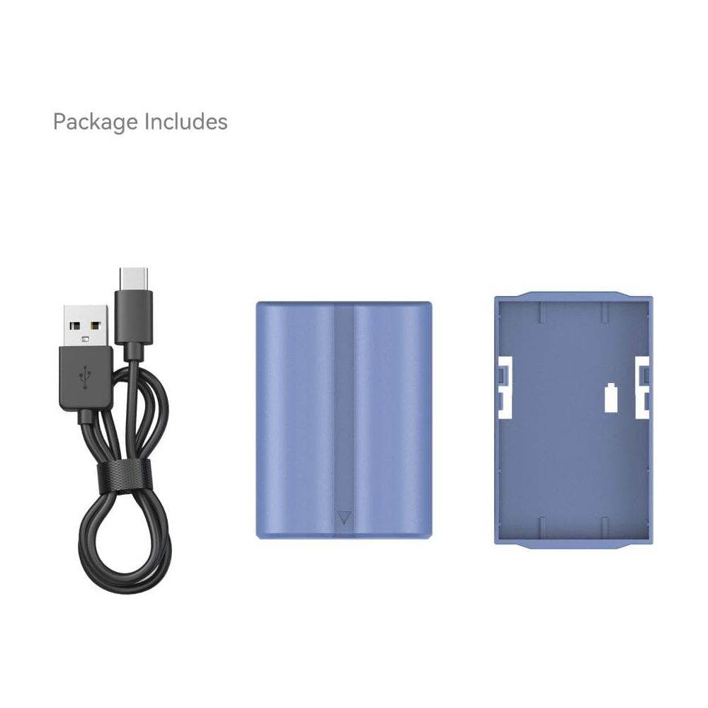 Un cavo USB-C, un alloggiamento blu e un alloggiamento blu aperto.