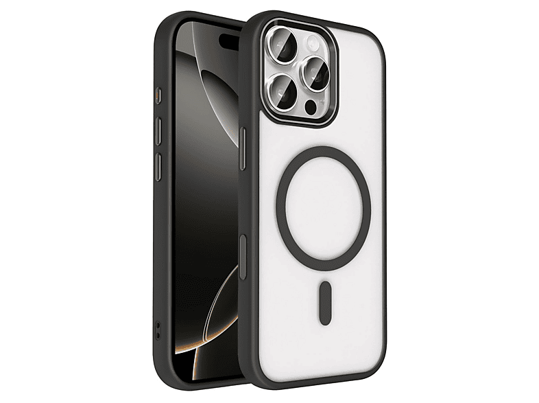 NEWFACE iPhone 16 Pro Max Uyumlu Terea Magsafe Kapak Telefon Kılıfı Siyah