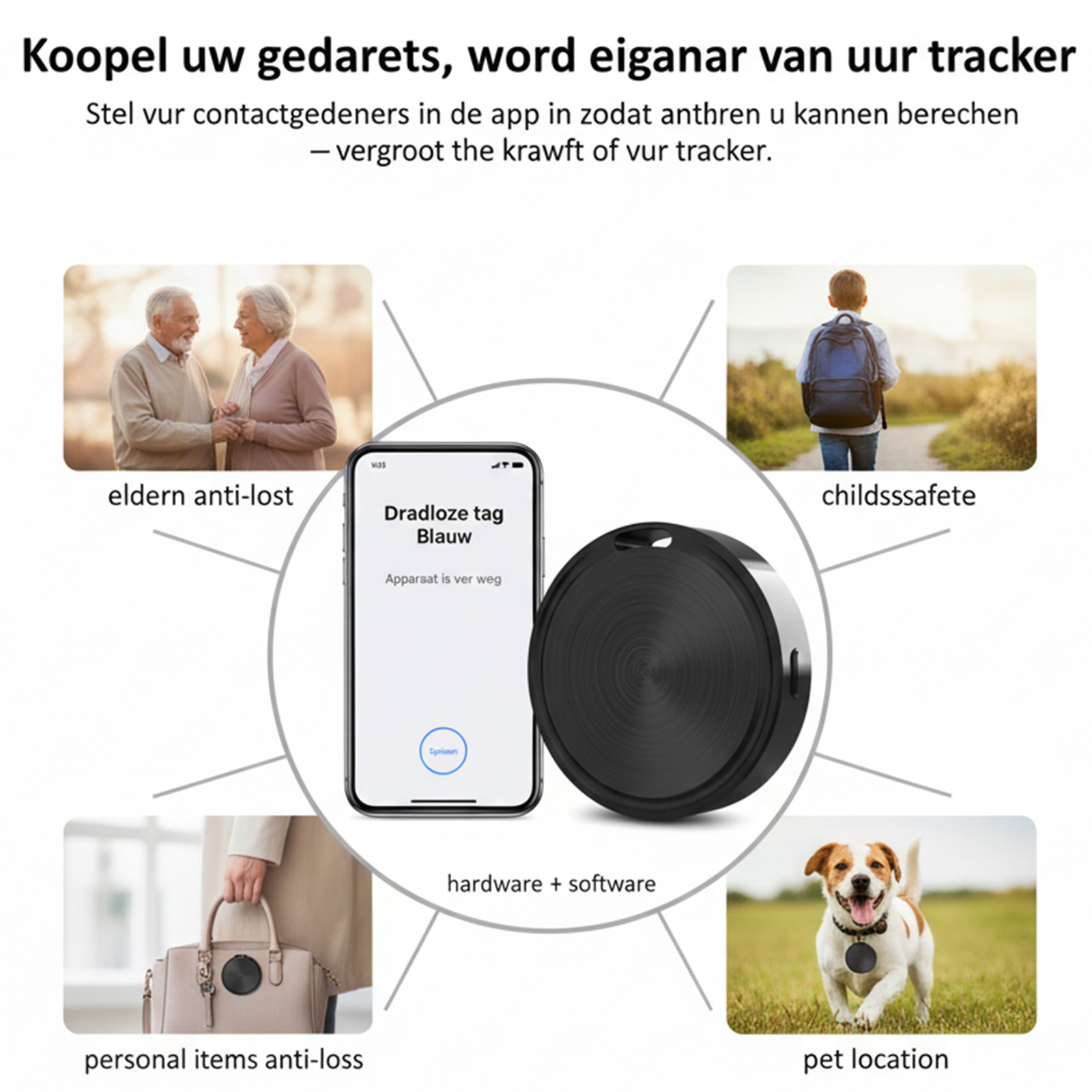 Senioren-, Kinder-, Haustier- und Artikelschutz mit Tracker-Hardware und -Software.